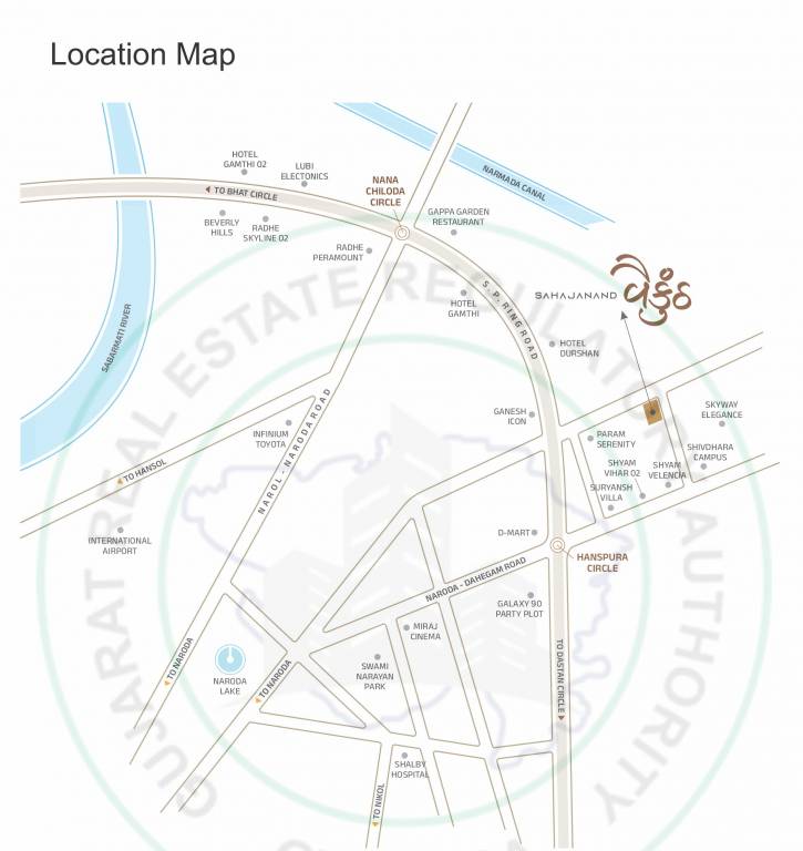  sahajanand vaikunth bunglows Location Plan