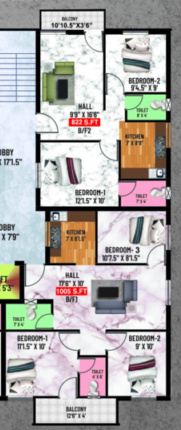 majesta Block B Cluster Plan for 1st Floor