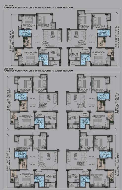  sriniketan Block 8 Cluster Plan from 1st to 5th Floor