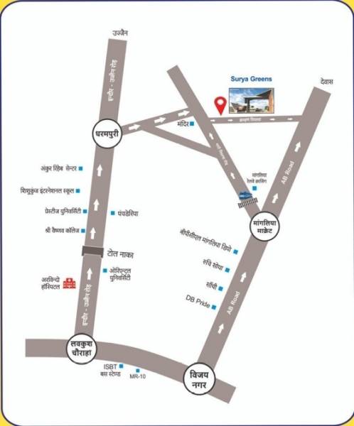  surya-greens Location Plan