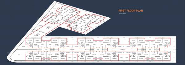 Tower A B C D Cluster Plan for 1st Floor radhe-heights Tower A B C D Cluster Plan for 1st Floor