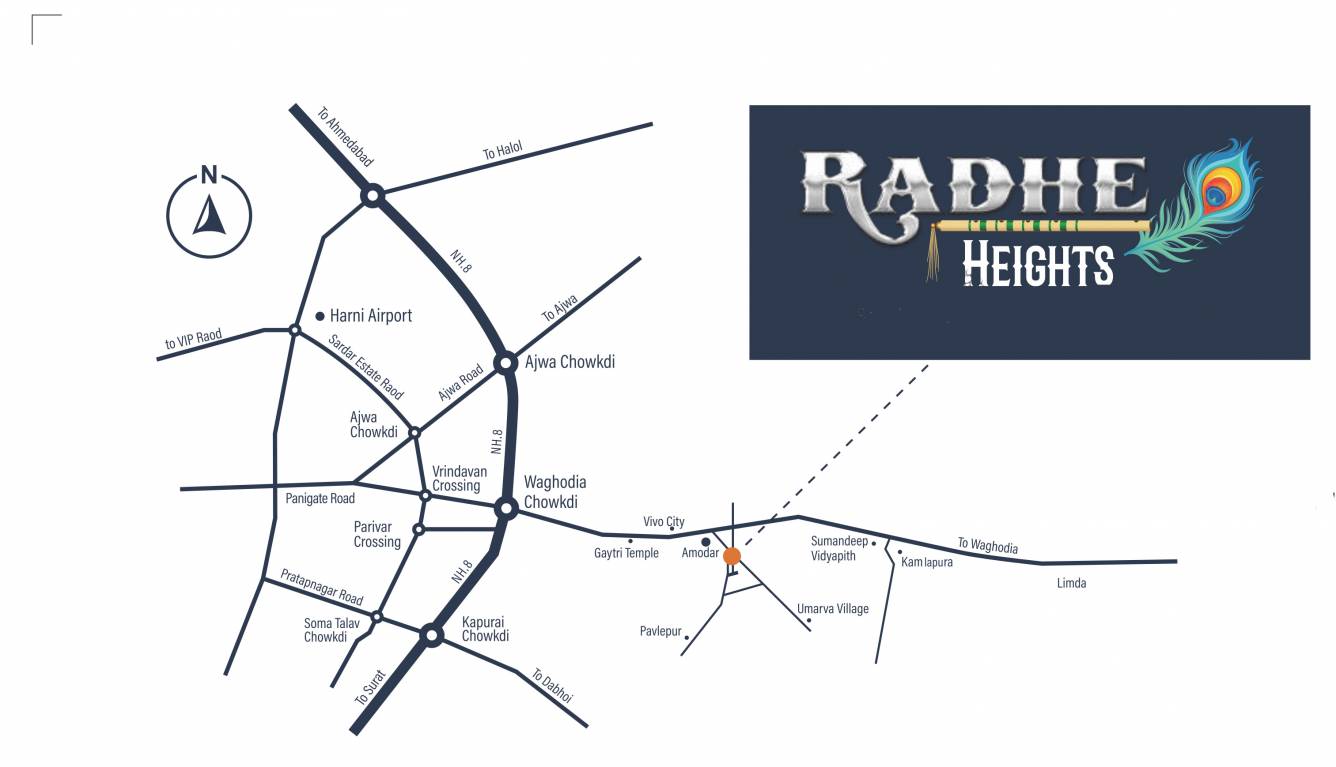  radhe heights Location Plan