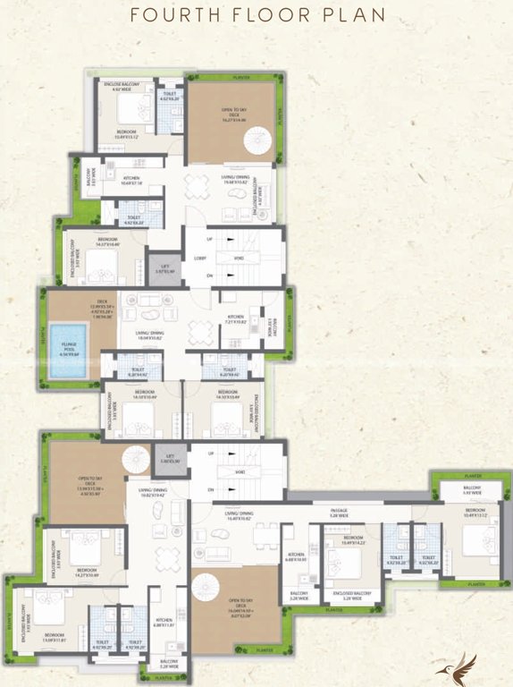  amani house Amani House Cluster Plan for 4th Floor