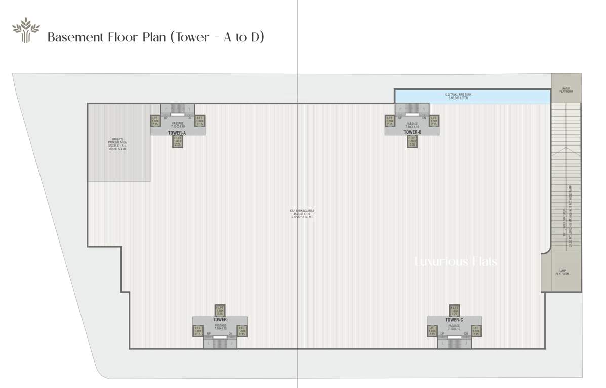  fairmont Tower A,B,C,D Cluster Plan For Basement