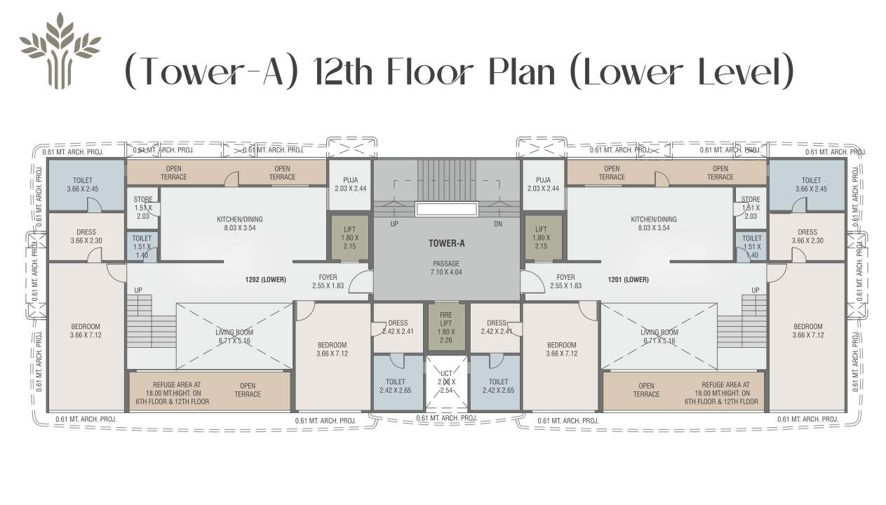  fairmont Tower A Cluster Plan for 12th Floor