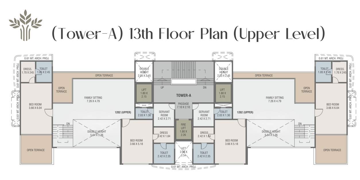  fairmont Tower A Cluster Plan for 13th Floor