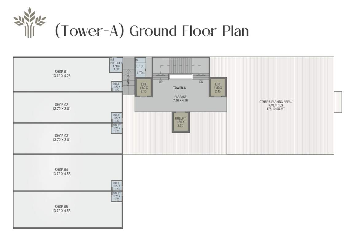  fairmont Tower A Cluster Plan for ground Floor