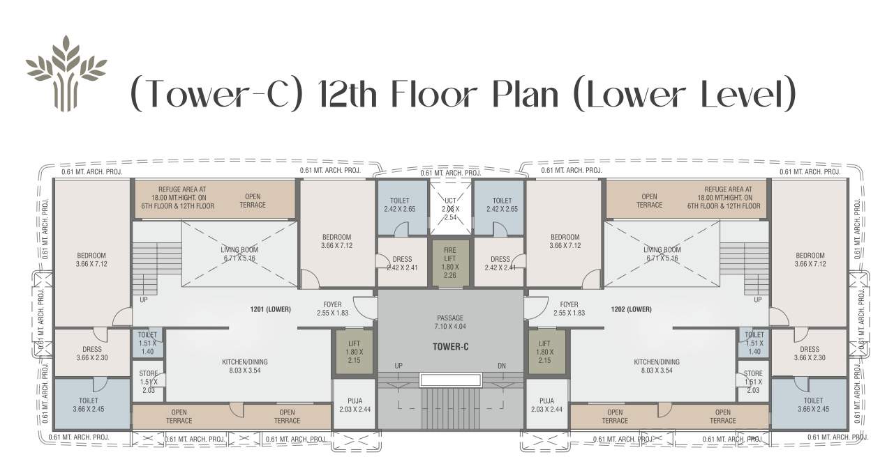 fairmont Tower C Cluster Plan for 12th Floor