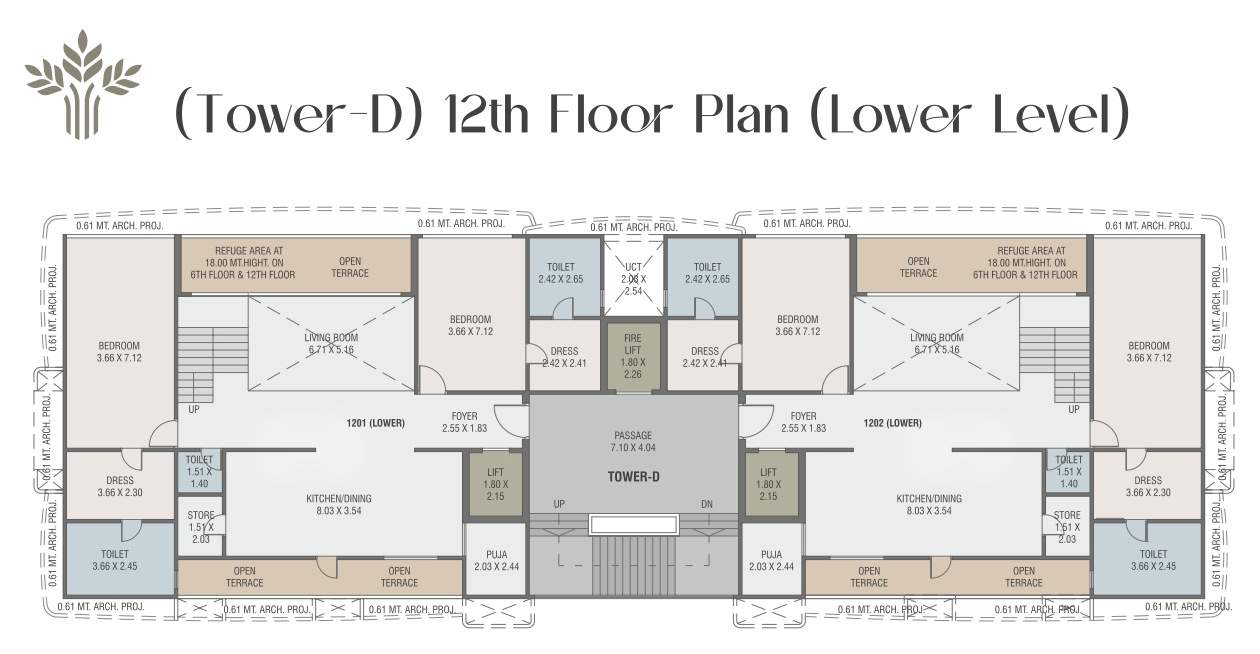  fairmont Tower D Cluster Plan for 12th Floor