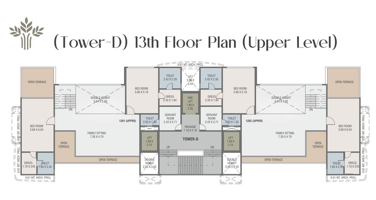  fairmont Tower D Cluster Plan for 13th Floor
