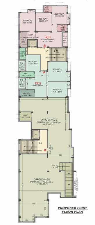  sunflower tower Sunflower Tower Cluster Plan for 1st Floor