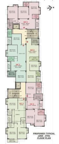  sunflower-tower Sunflower Tower Cluster Plan from 2nd to 4th Floor