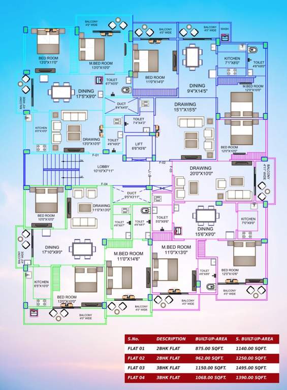  grih apartment Grih Apartment Cluster Plan from 1st to 3rd Floor