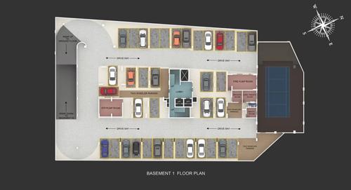  the-feather The Feather Cluster Plan for 1st Basement Floor