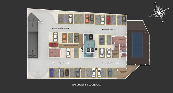  the feather The Feather Cluster Plan for 1st Basement Floor