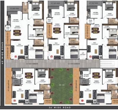  tarang Tarang Cluster Plan from 1st to 5th Floor