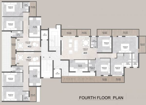  mannat-platinum Mannat Platinum Cluster Plan for 4th Floor