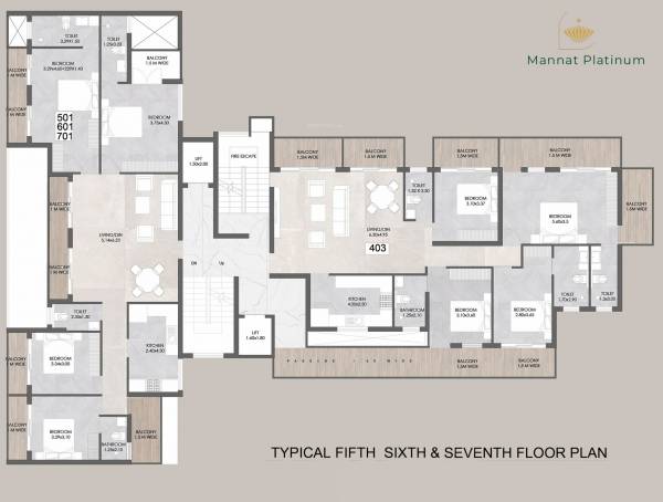  mannat-platinum Mannat Platinum Cluster Plan from 5th to 7th Floor
