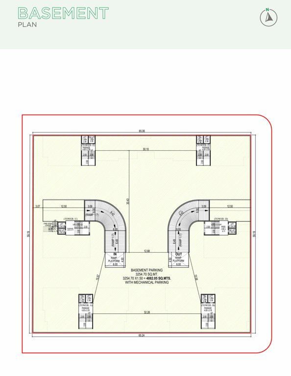lotus Block A Cluster Plan for basementFloor