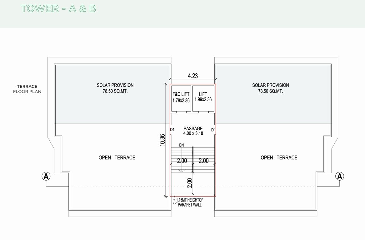lotus Block A Cluster Plan for ground Floor