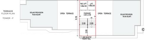  lotus Block - F Cluster Plan for terrace Floor