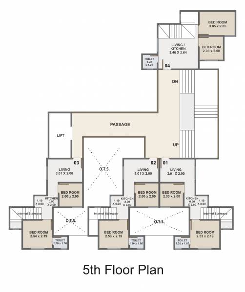  smart-3 Tattvam Smart 3 Cluster Plan for 5th Floor