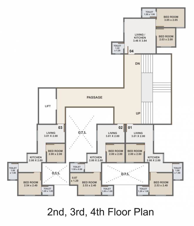  smart 3 Tattvam Smart 3 Cluster Plan from 2nd to 4th Floor