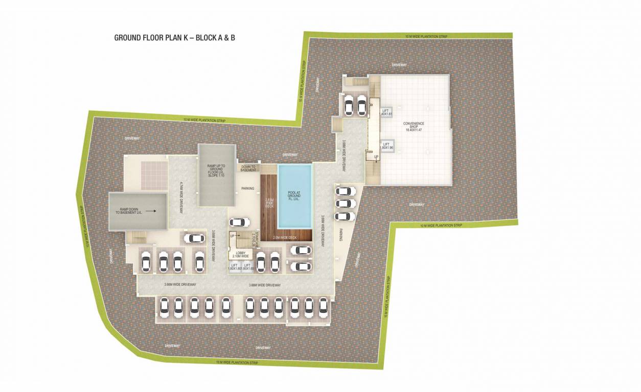 sapphire Block A & B Cluster Plan for ground Floor