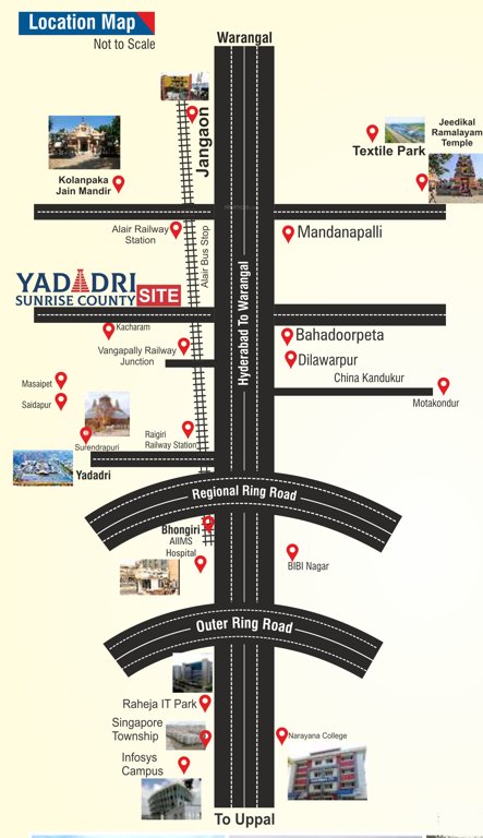  yadadri sunrise county Location Plan