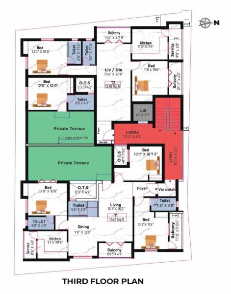  horizon-2 Alankar Horizon 2 Cluster Plan for 3rd Floor