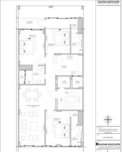 luxury-floors-dlf-phase-2 Cluster Plan from 1st to 4th Floor