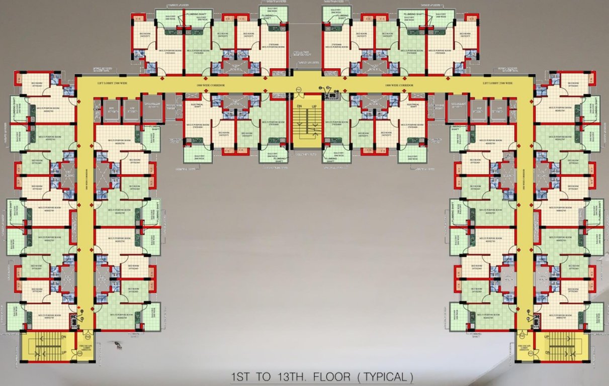 golf view condos Tower L and M Cluster Plan from 1st to 11th Floor