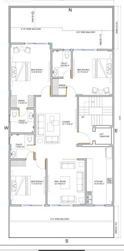  luxury-floors Luxury Floors Cluster Plan from 1st to 4th Floor