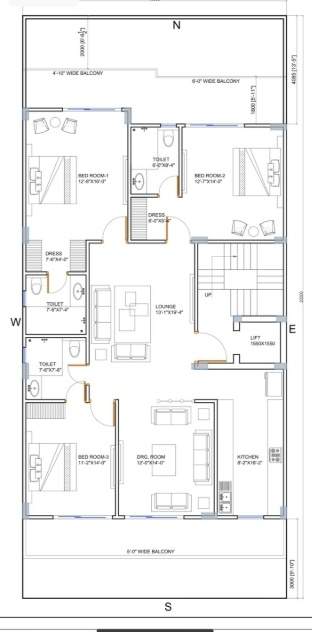  luxury floors Luxury Floors Cluster Plan from 1st to 4th Floor
