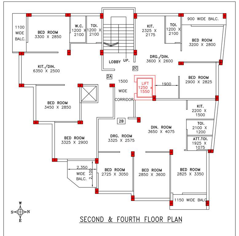  deb nibas Deb Nibas Cluster Plan from 2nd to 4th Floor