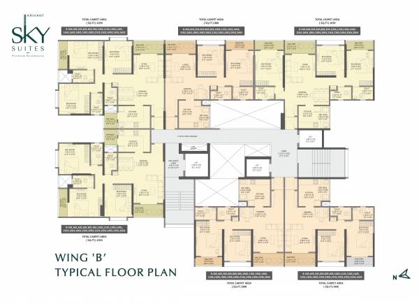  arihant-skysuites WING B Cluster Plan