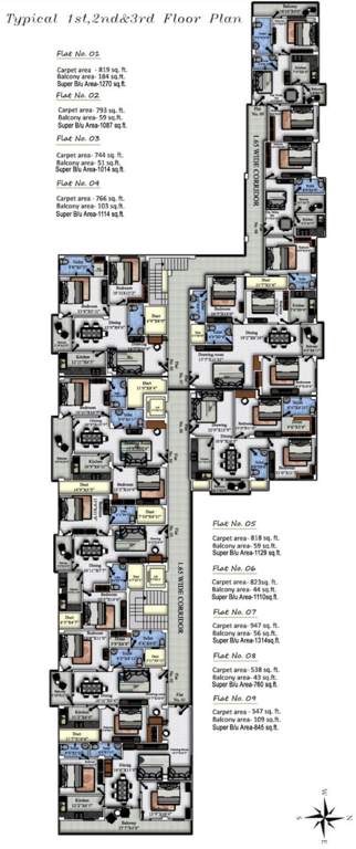  j b enclave J B Enclave Cluster Plan from 1st to 3rd Floor