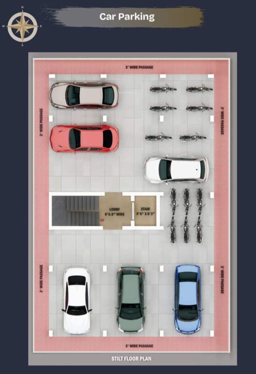  vijay sakthi flats Vijay Sakthi Flats Cluster Plan for Stilt Floor