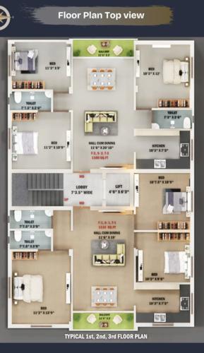  vijay-sakthi-flats Vijay Sakthi Flats Cluster Plan from 1st to 3rd Floor