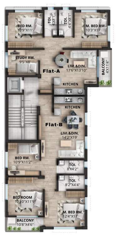  delta infra heights grove 10 810 Delta Infra Heights Grove 10 810 Cluster Plan from 1st to 4th Floor
