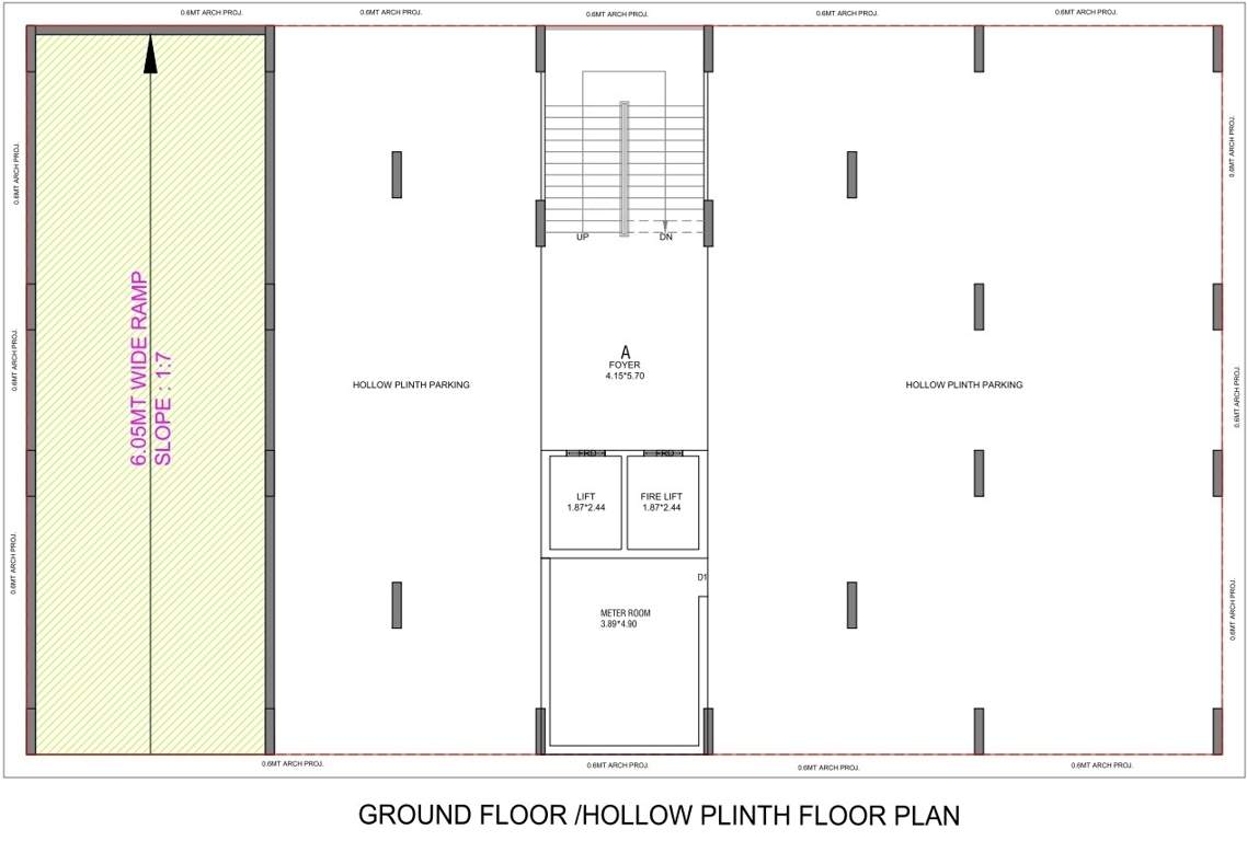  samay aura Block A Cluster Plan for ground Floor