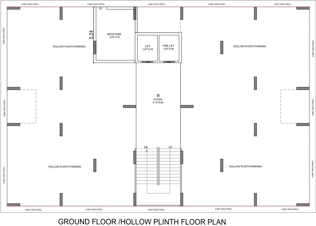  samay aura Block B Cluster Plan for ground Floor