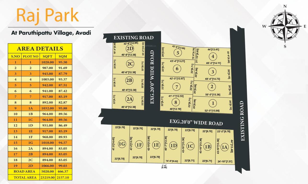  raj park Layout Plan