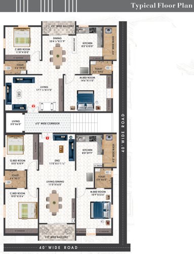  smart-homes Smart Homes Cluster Plan from 1st to 5th Floor