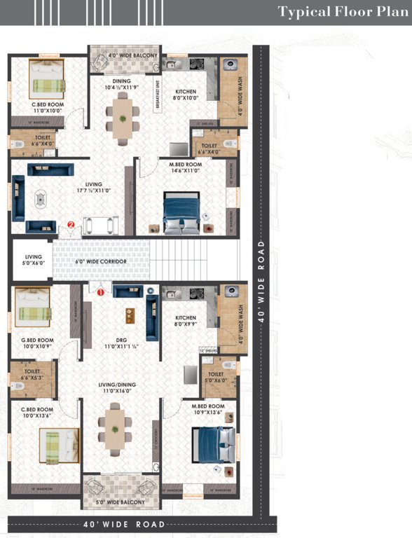  smart homes Smart Homes Cluster Plan from 1st to 5th Floor