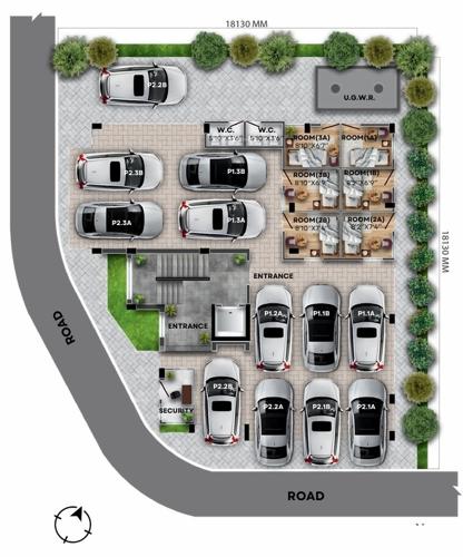  delta-infra-heights-parkview-ba-182 Cluster Plan for ground Floor