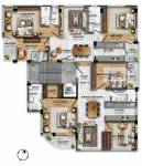 Cluster Plan from 1st to 3rd Floor delta-infra-heights-parkview-ba-182 Cluster Plan from 1st to 3rd Floor