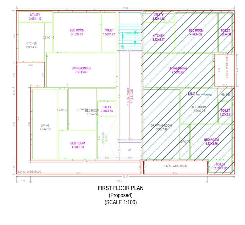  shree arunachala apartments Shree Arunachala Apartments Cluster Plan for 1st Floor