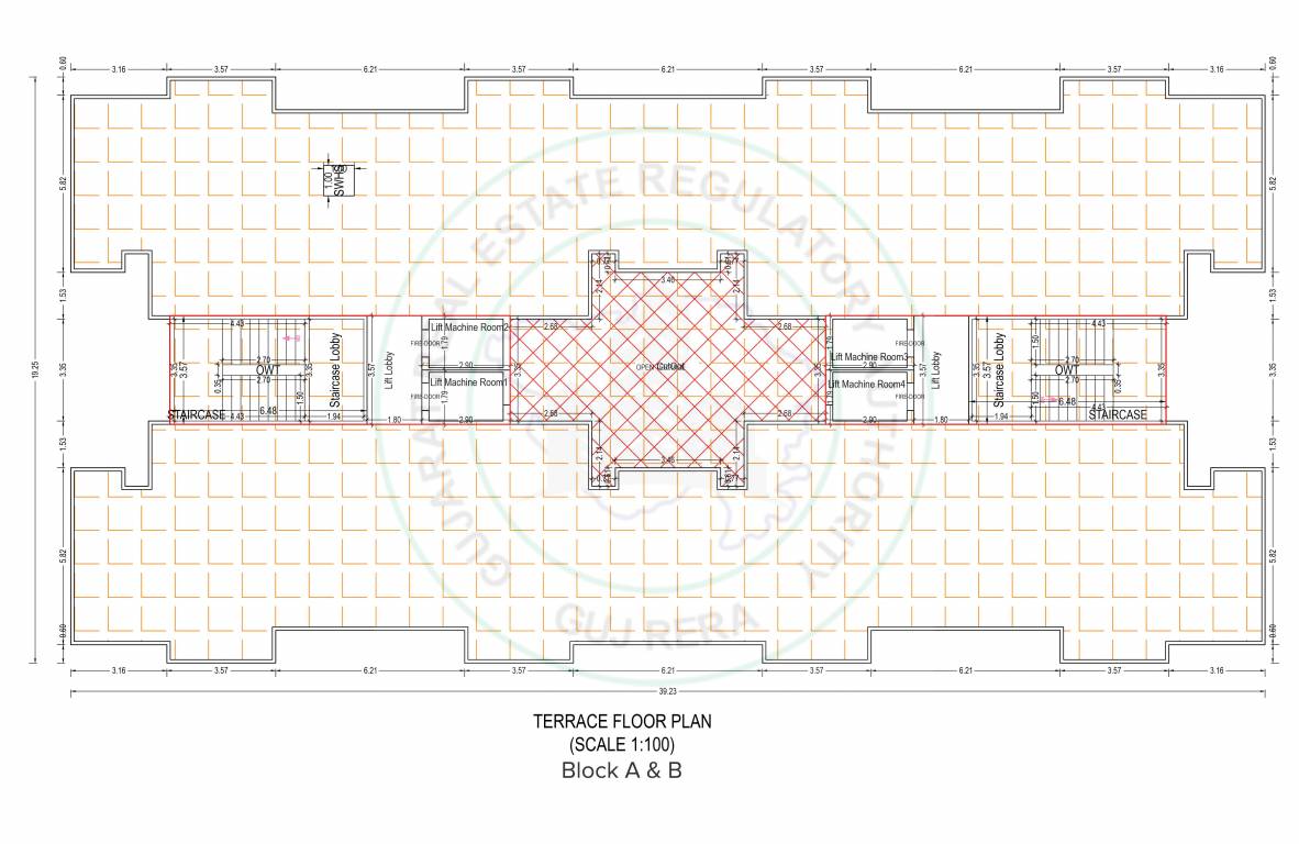  one Block A & B Cluster Plan for Terrace Floor