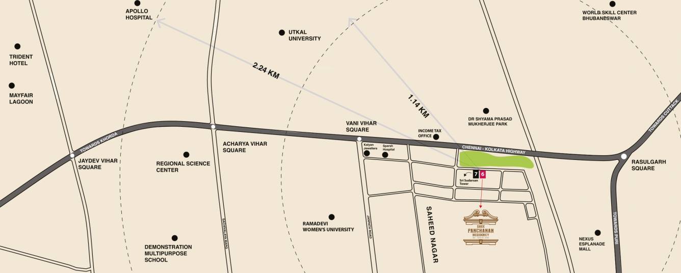 sree panchanan residency Location Plan